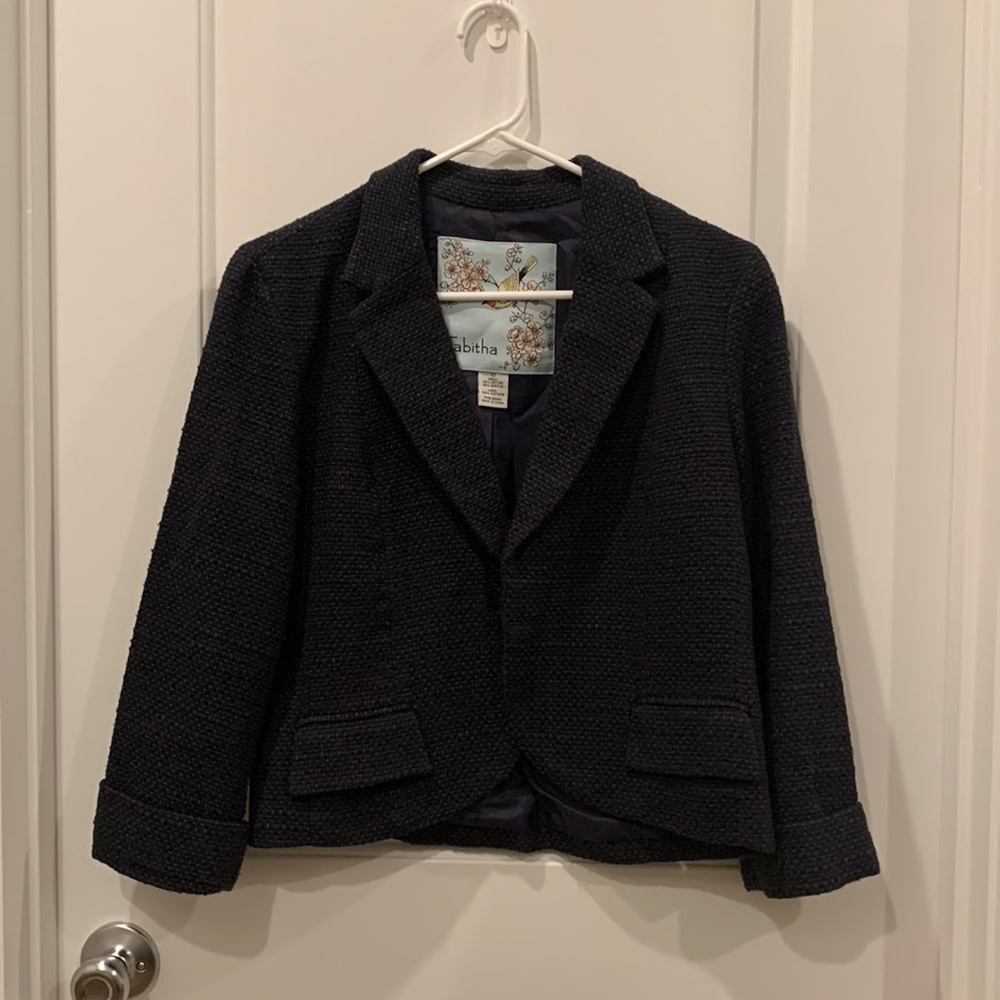 ✨ Vintage Anthropologie Cropped Tweed Blazer